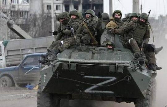 Russian soldiers occupying Ukraine (2022).