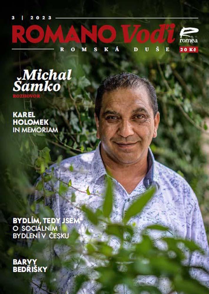 Michal Šamko na titulní straně časopisu Romano voďi (FOTO: Petr Zewlakk Vrabec)