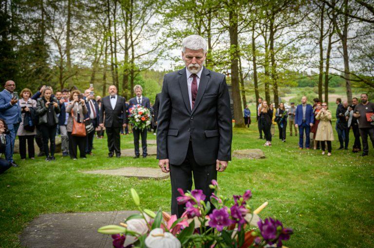 Czech President Petr Pavel 14 May 2023 during the commemorative ceremony at Lety u Písku (PHOTO: Petr Zewlakk Vrabec)